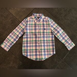 Boy’s Polo Ralph Lauren Button-down shirt in Madras Plaid (multi color)in Size 5